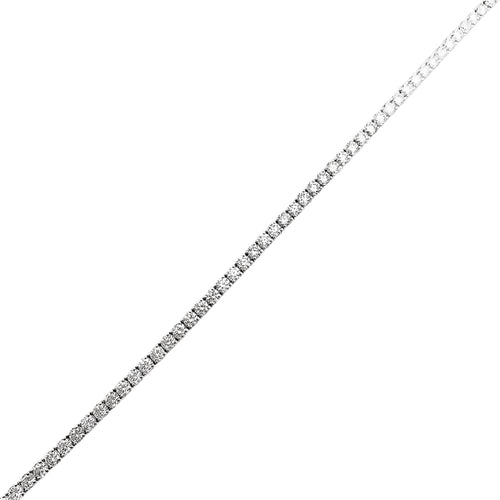 Bracelet Bracelet ligne en or blanc 750 serti de diamants taille brillant 58 Facettes 35336