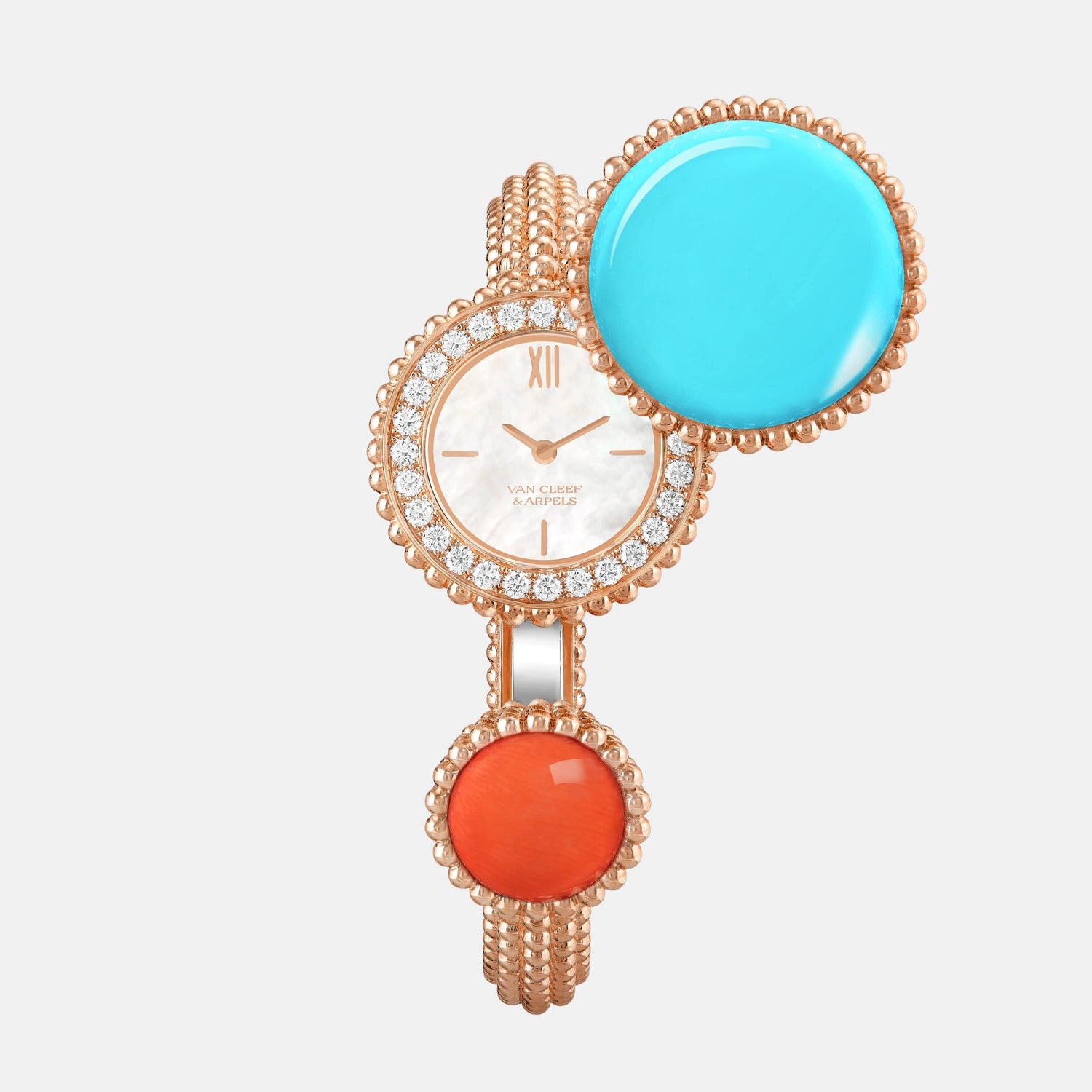 Montre Perlée Or rose Mixte 0.77ct