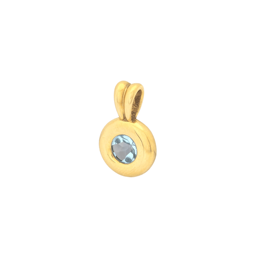 Pendant Pendant in yellow gold and Topaz 58 Facettes 29053