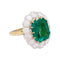 Bague 52 Bague Pompadour émeraude et diamants en platine et or jaune 58 Facettes 33904