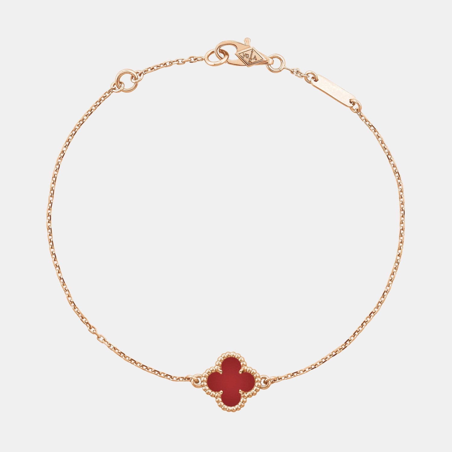 Bracelet Sweet Alhambra Or rose Cornaline 