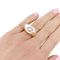 Bague 52 Bague moderniste en or jaune et blanc 750 avec diamant brun 58 Facettes 34347