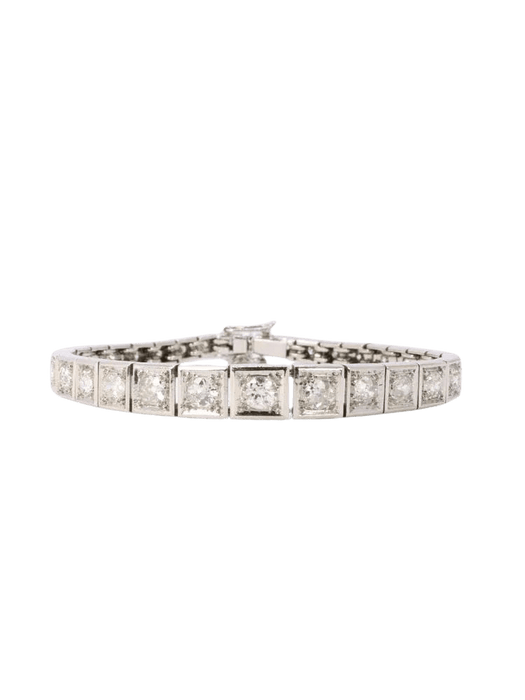 Bracelet Bracelet Art-Déco platine diamants 3,5 ct 58 Facettes J618