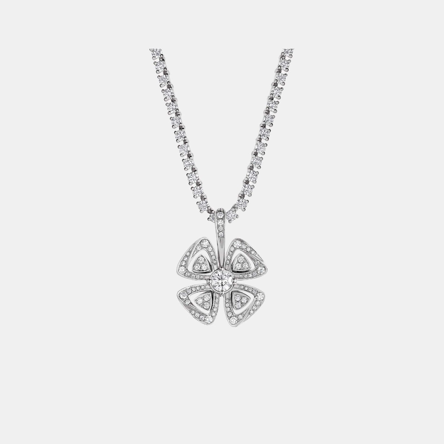 Collier Fiorever Or blanc Diamant 5.55ct