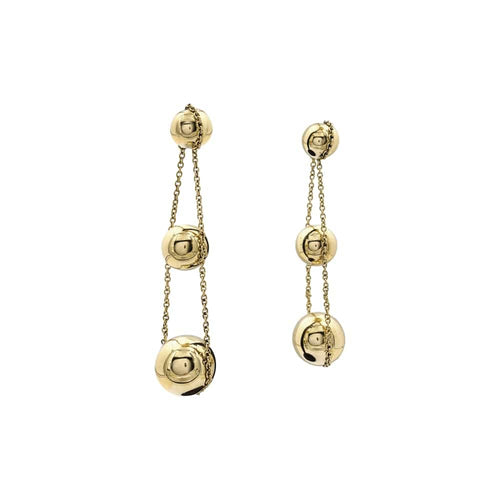 Boucles d'oreilles Tiffany & Co. HardWear Drop Ball - Boucles d'oreilles pendantes en or jaune 58 Facettes 35294