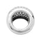 Bague 51 Bague jonc pavée de diamants en or blanc 750 58 Facettes 31229