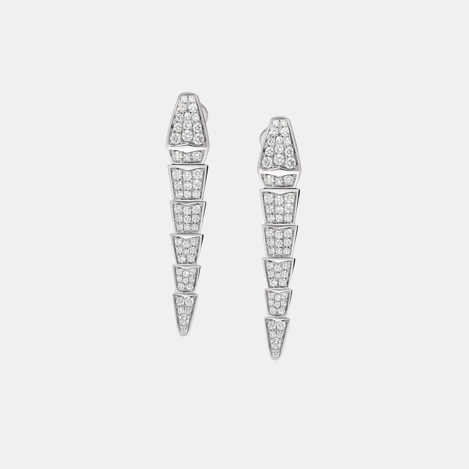 Boucles d'oreilles Serpenti Viper Or blanc Diamant 2.08ct