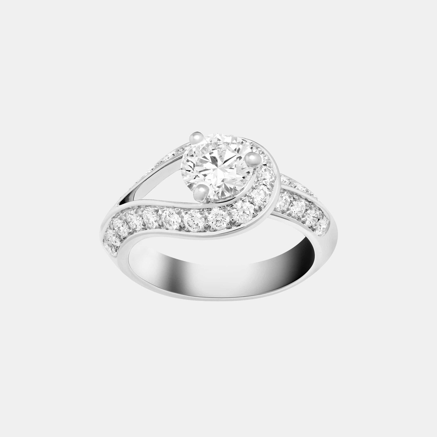Bague Couture Platine Diamant 1ct