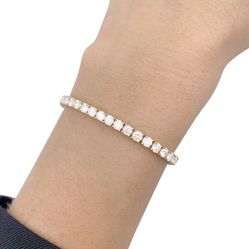 Bracelet Bracelet ligne serti de diamants en or jaune 18 carats 58 Facettes 33151
