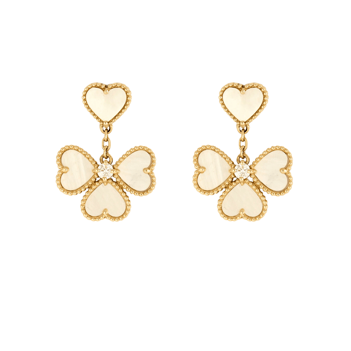 Boucles d'oreilles VAN CLEEF & ARPELS – Paire de pendants d’oreilles en or jaune 58 Facettes