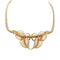 Collier Collier feuillages en or jaune et diamants 58 Facettes 35132