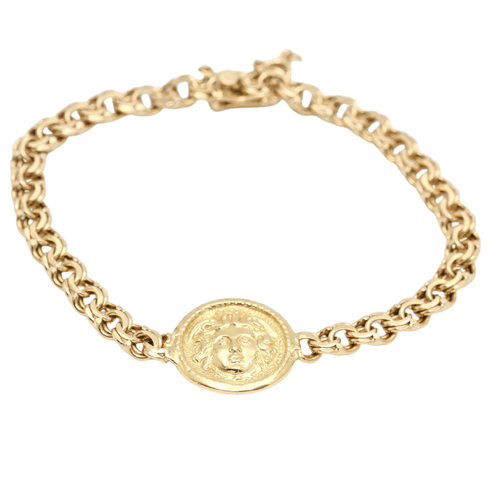 Bracelet Bracelet hongrois avec médaille d'or 58 Facettes E361409