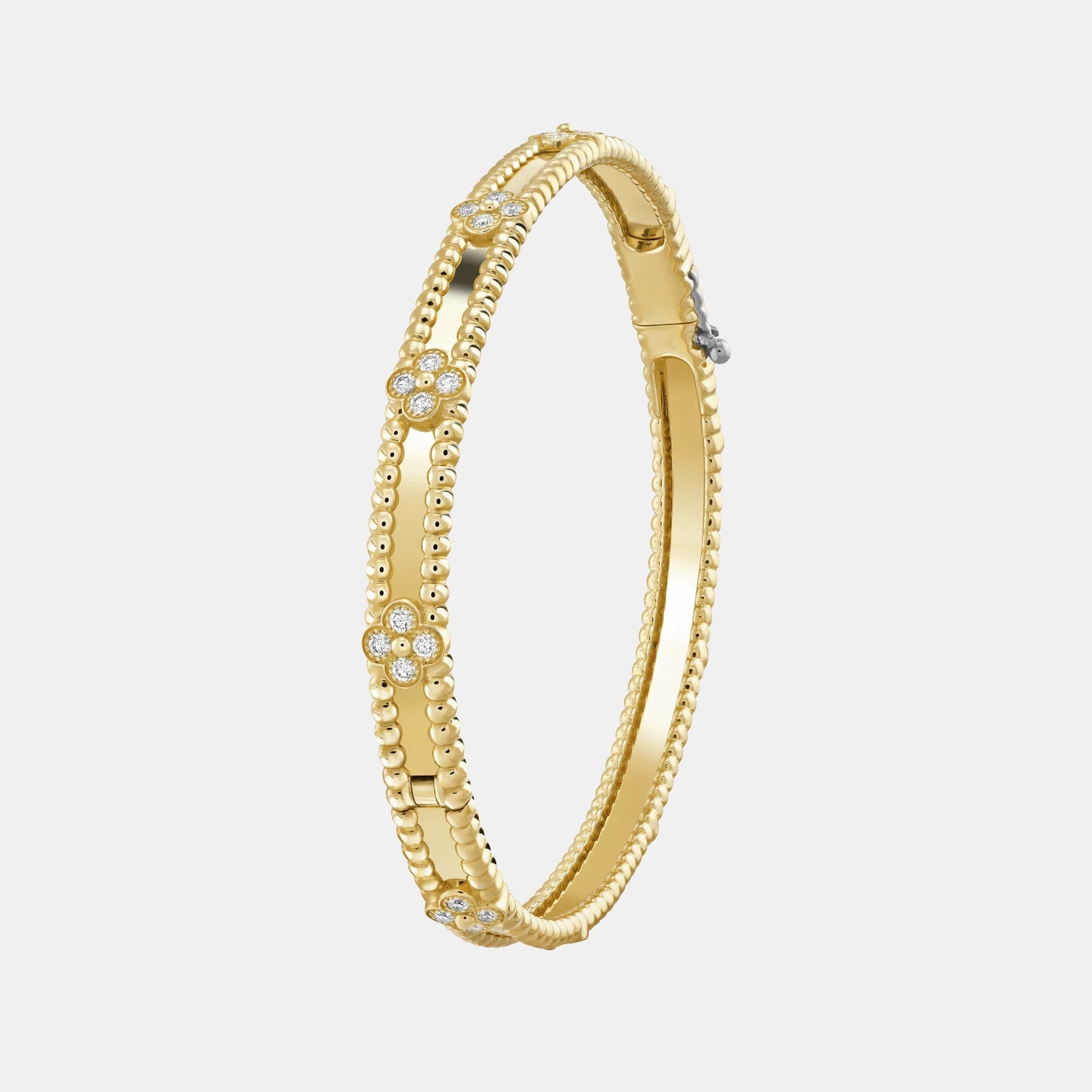 Bracelet Perlée Or jaune Diamant 0.68ct