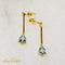Boucles d'oreilles Boucles d'oreilles pendantes en or 750 et aigues-marines 2,0 ct 58 Facettes 2537