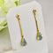 Boucles d'oreilles Ohrhänger - Boucles d’oreilles en or 750 avec aigues-marines 58 Facettes 2537