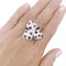 Bague 55 Cartier Caresse d’Orchidées - Bague en or blanc 750 diamants et pierres fines 58 Facettes 33024