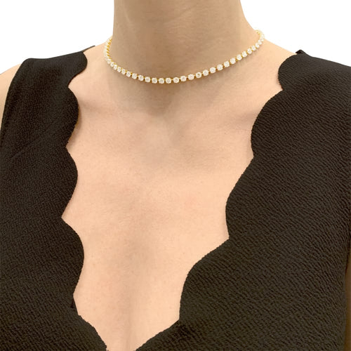 Collier Collier rivière Cartier, or jaune et diamants. 58 Facettes 35138