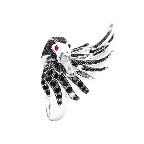 Bague 51 Boucheron Animaux de Collection - Bague Cypris, le Cygne en or blanc, saphirs, diamants 58 Facettes 34866