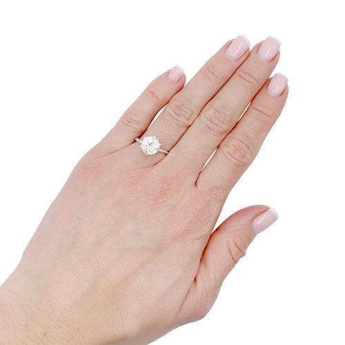 Bague 52 Bague solitaire en or blanc et platine sertie d’un diamant 58 Facettes 32492