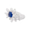 Bague 50 Bague en or blanc 750 avec saphir coussin et diamants 58 Facettes 34081