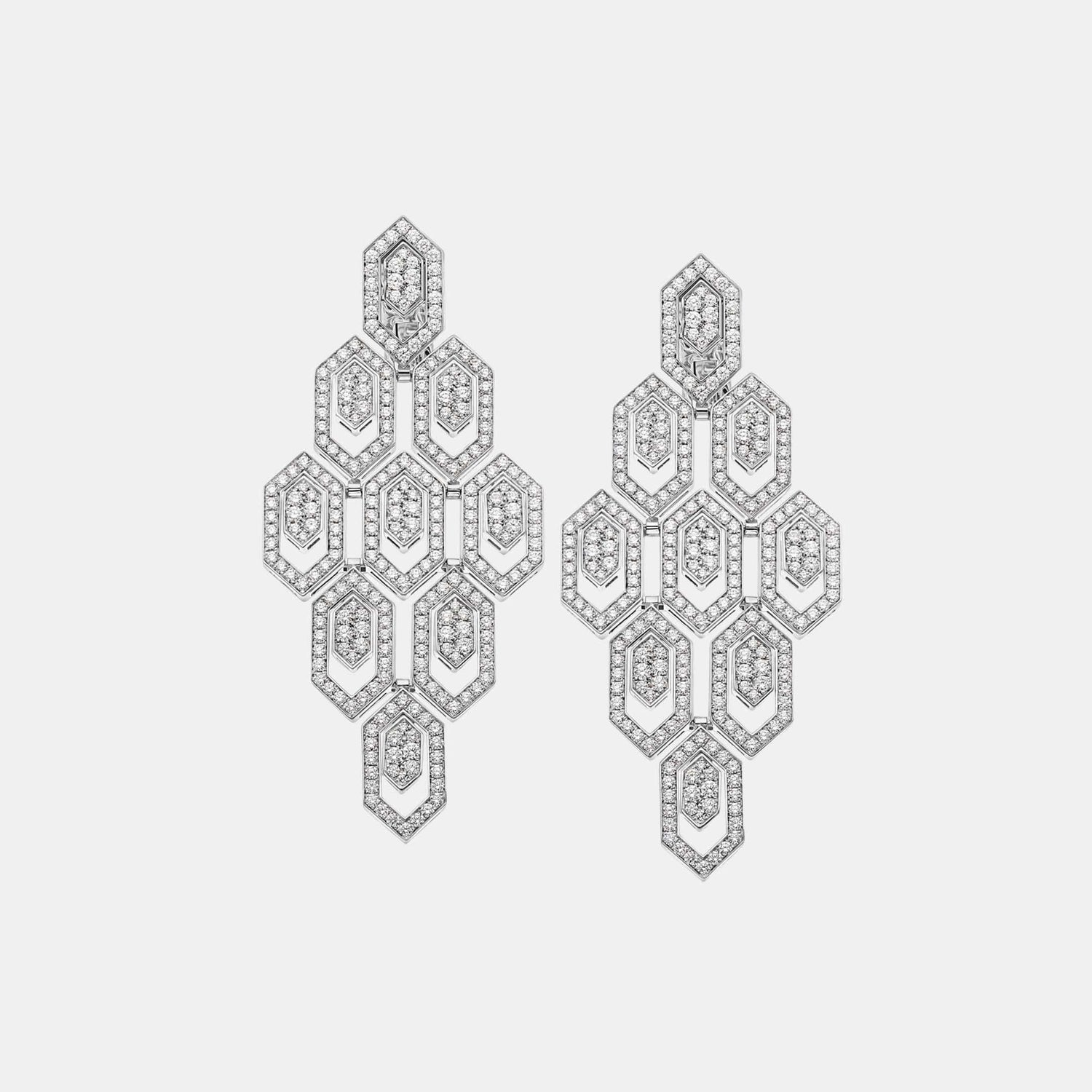 Boucles d'oreilles Serpenti Or blanc Diamant 5.11ct