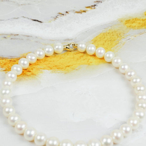 Collier Collier de perles d’eau douce en or jaune 585 58 Facettes 2272