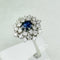 Bague 56.5 Bague en or blanc 14K avec saphir et diamants 58 Facettes 2189