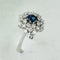 Bague 56.5 Bague en or blanc 14K avec saphir et diamants 58 Facettes 2189