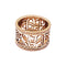 Bague 48 Poiray Cœur Fil - Bague bandeau en or rose et diamants 58 Facettes 35190