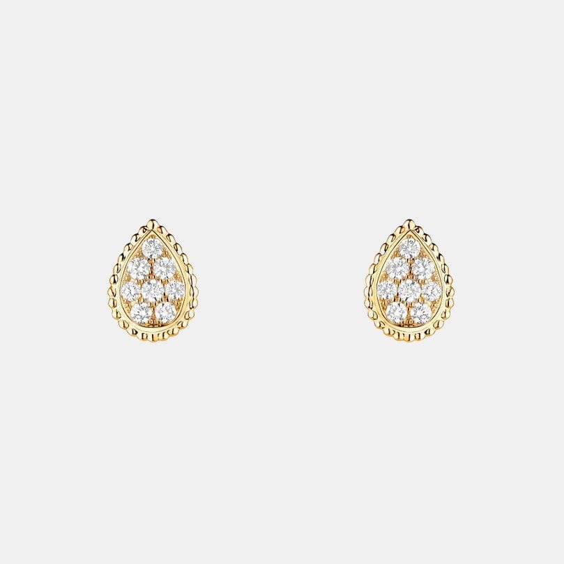 Boucles d'oreilles Serpent Bohème Or jaune S Motif, Diamant 0.65ct