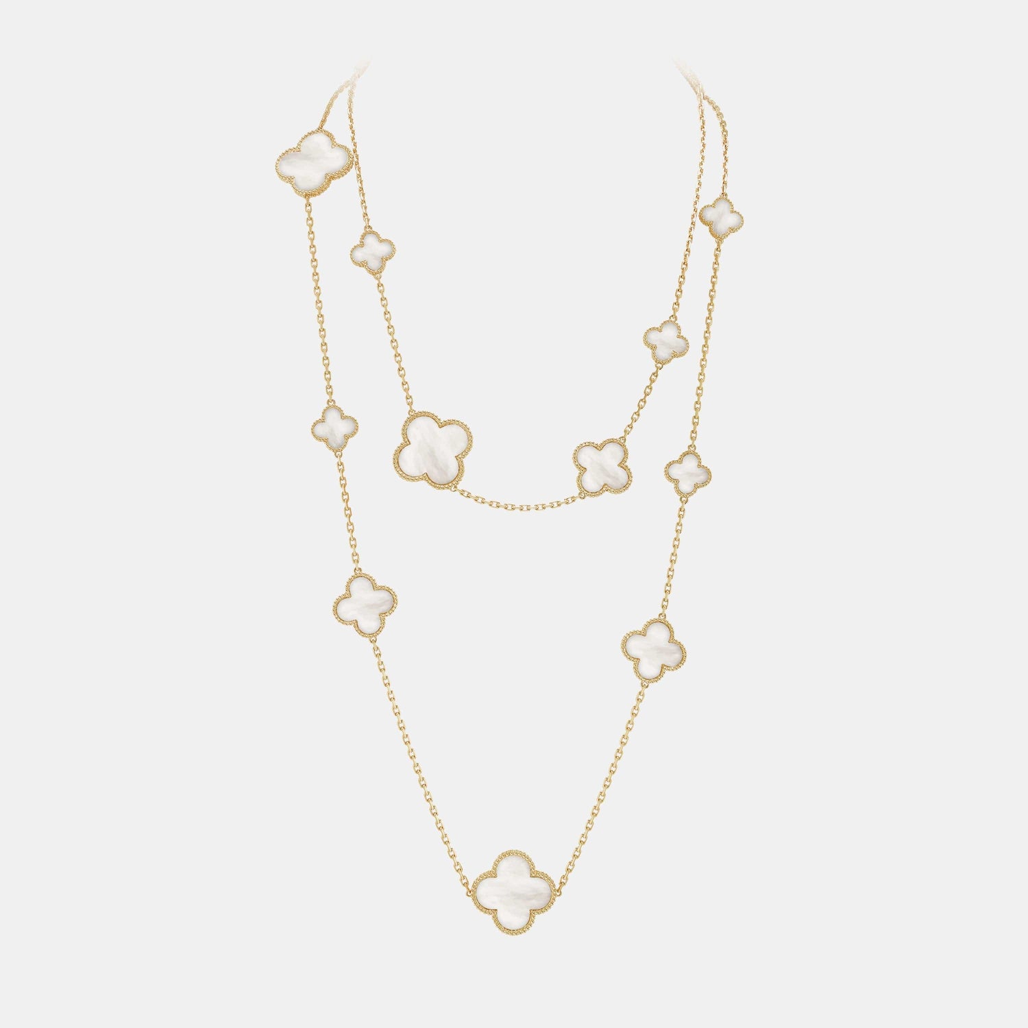 Collier Magic Alhambra Or jaune Perle 16 motifs