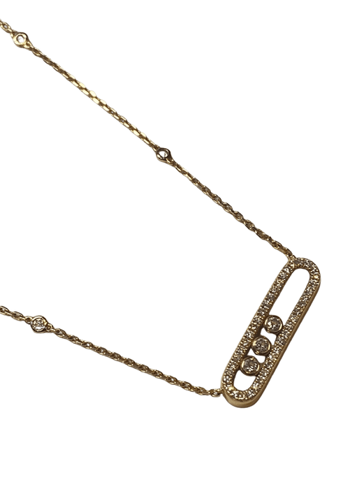 Collier MESSIKA - collier baby move pave or rose diamants 58 Facettes