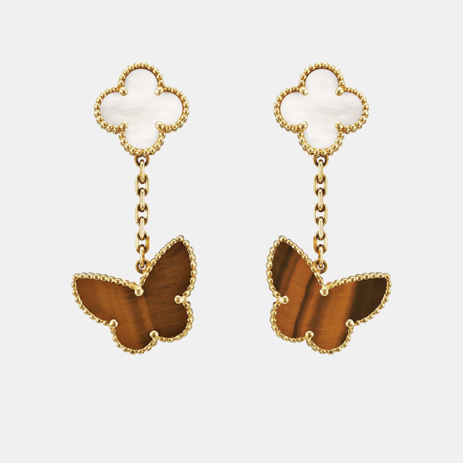 Boucles d'oreilles Lucky Alhambra Or jaune Mixte - 58 Facettes