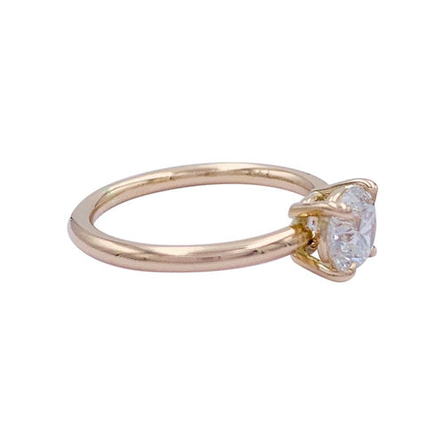 Bague 51 Bague solitaire en or rose 750 sertie d’un diamant 1 ct 58 Facettes 32094