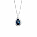 Necklace Necklace Pear Sapphire Diamonds 58 Facettes