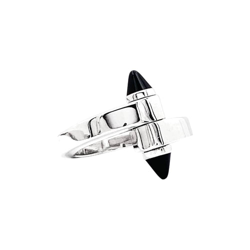 Bague 53 Cartier Menottes - Bague en or blanc et onyx 58 Facettes 35319