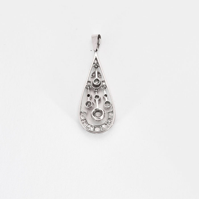 Pendentif Pendentif ancien or blanc diamants 58 Facettes