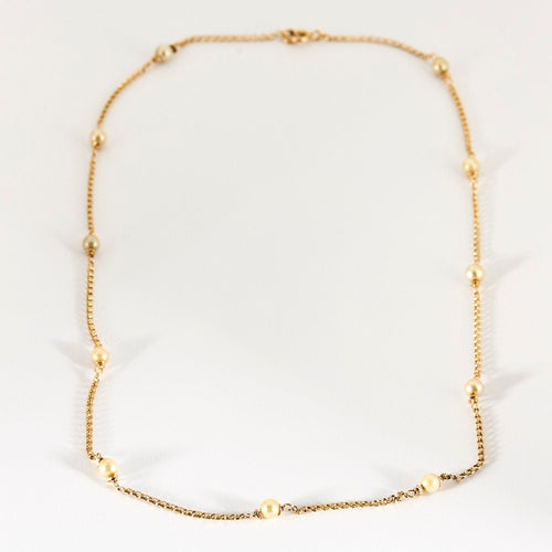 Collier Collier Sautoir or jaune perles de cultures 58 Facettes LP1039/6