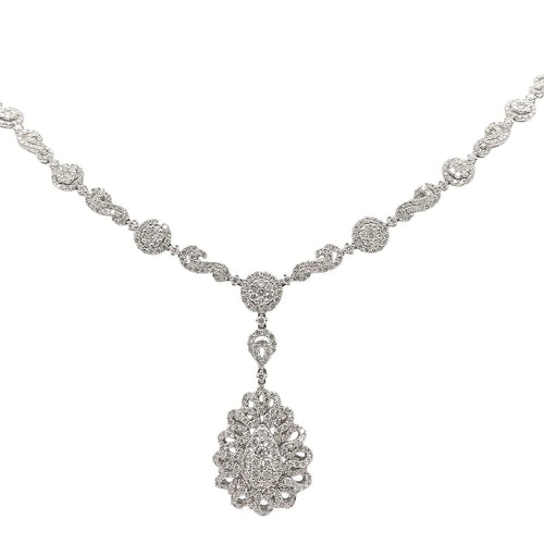 Collier Collier en or blanc & diamants 58 Facettes
