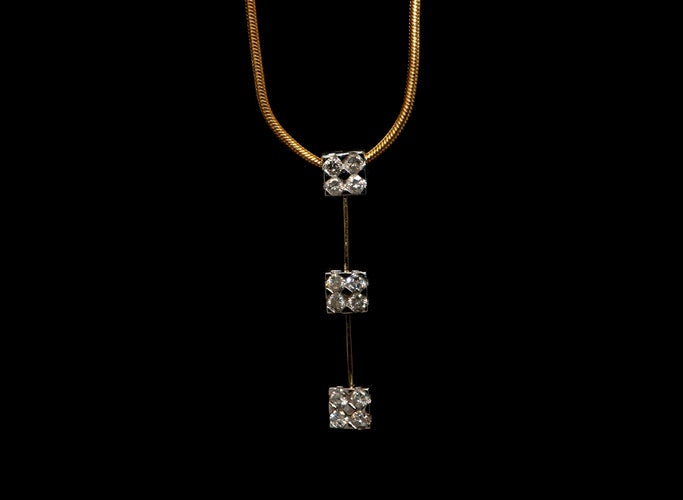 Collier Collier Orné de Diamants Pavés 58 Facettes