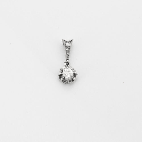 Pendentif Chaîne & pendentif or platine diamants 58 Facettes