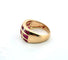 Bague en or jaune massif 18 carats avec rubis et diamants