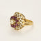 Bague 55 Bague tourbillon or jaune, rubis et diamants 58 Facettes PL02
