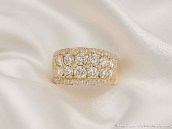 Bague 54 Bague en or jaune avec diamants 1,00 carat 58 Facettes 2189