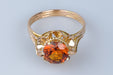 Ring 61 Citrine ring in yellow gold 58 Facettes BGCITV434