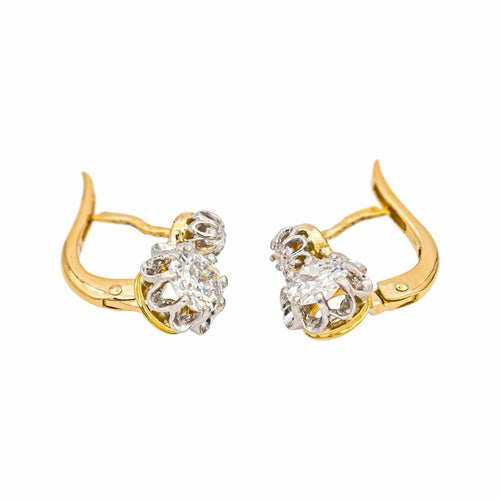 Boucles d'oreilles Boucles d'oreilles Dormeuses Or jaune, Platine Diamant 58 Facettes 4745028CN