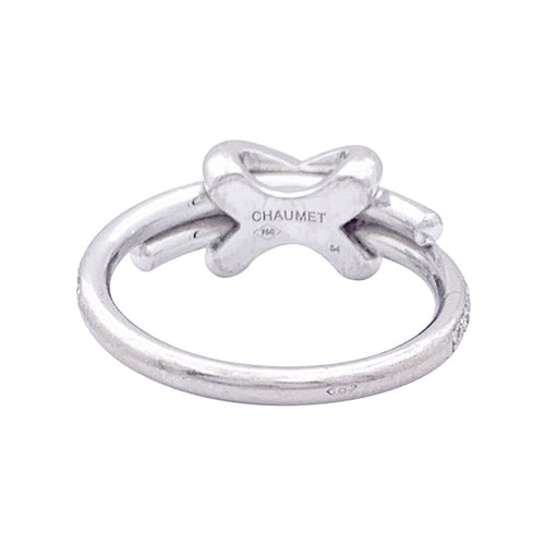 Bague 52 Bague Chaumet "Jeux de Liens" or blanc, diamants. 58 Facettes 33683