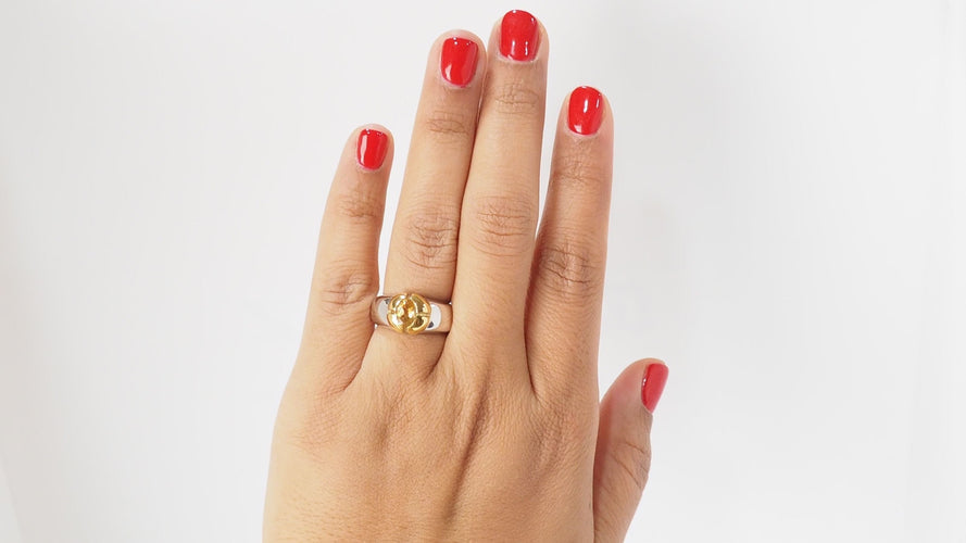 Bague 54 Bague en Or Bicolore & Citrine 58 Facettes 15885