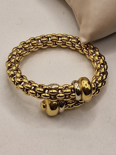 Bracelet Fope - Bracelet en or jaune et or blanc 18k 58 Facettes