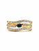 Ring 54 Vintage ring in 18 carat gold with 8/8 diamonds and sapphire 58 Facettes